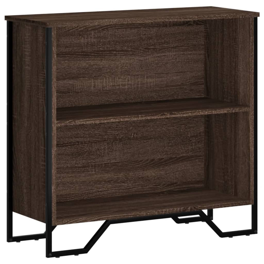 Bokhylle brun eik 80x31x74,5 cm konstruert tre