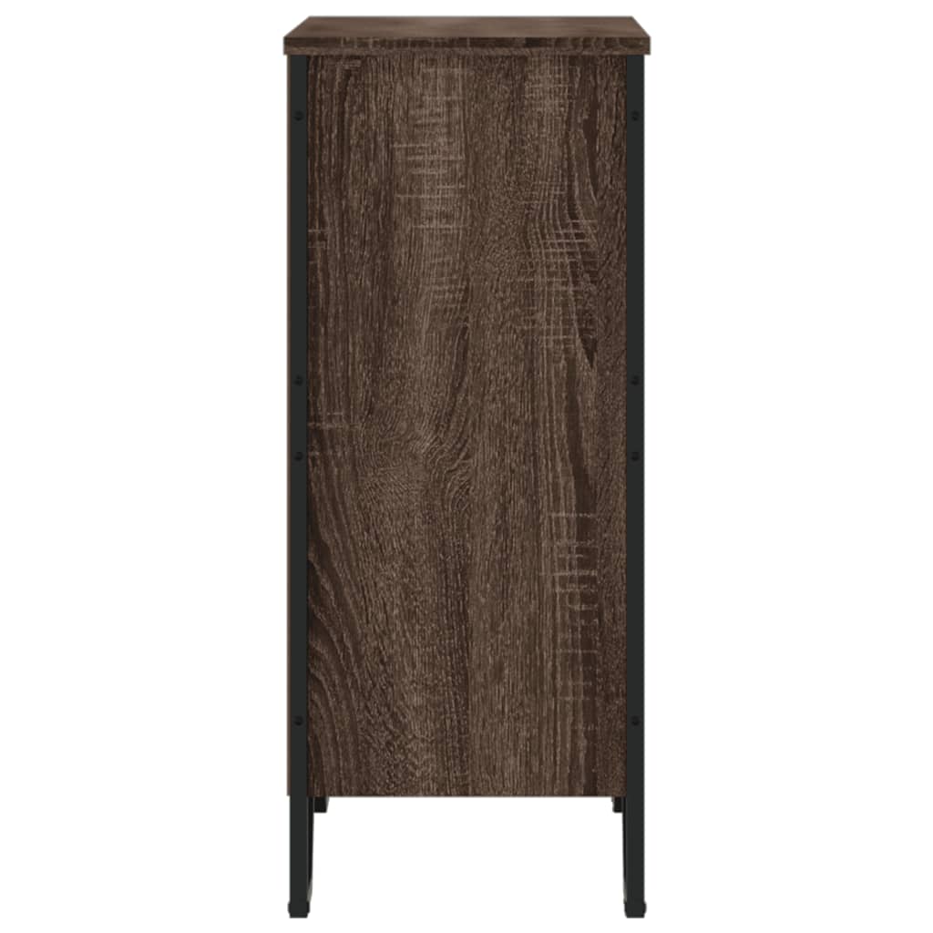 Bokhylle brun eik 80x31x74,5 cm konstruert tre