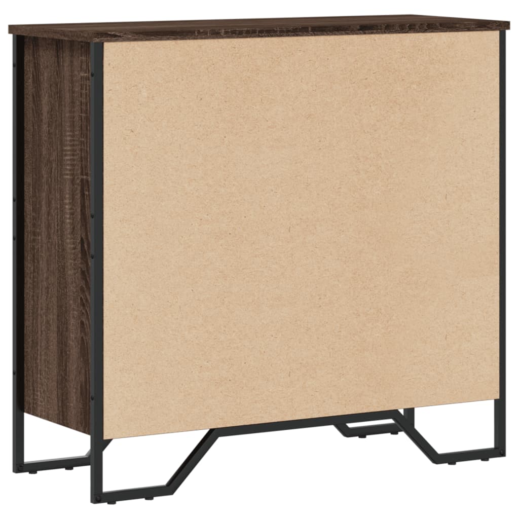 Bokhylle brun eik 80x31x74,5 cm konstruert tre