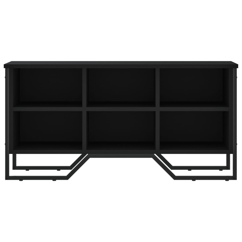 Skoskap svart 90x38x45,5 cm konstruert tre