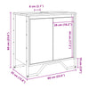Servantskap sonoma eik 60x35x60 cm konstruert tre