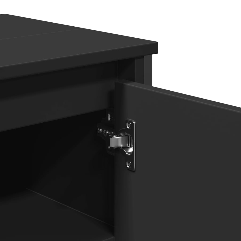 Servantskap svart 91x35x60 cm konstruert tre