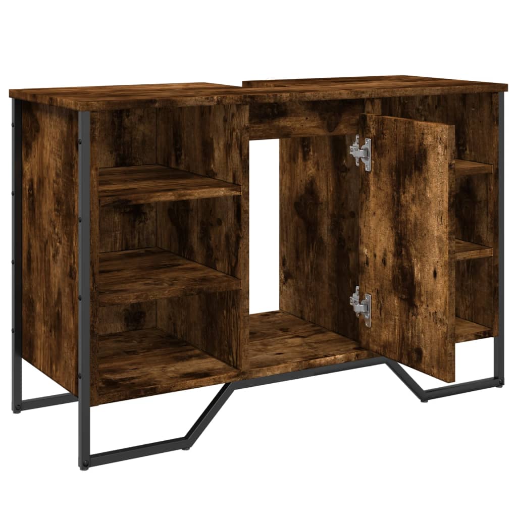 Servantskap røkt eik 91x35x60 cm konstruert tre