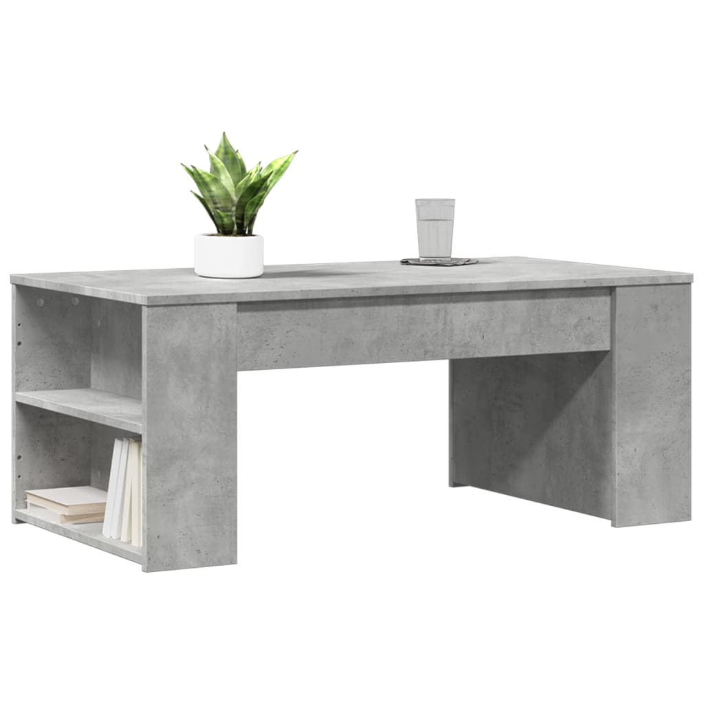 Salongbord betonggrå 102x55x42 cm konstruert tre