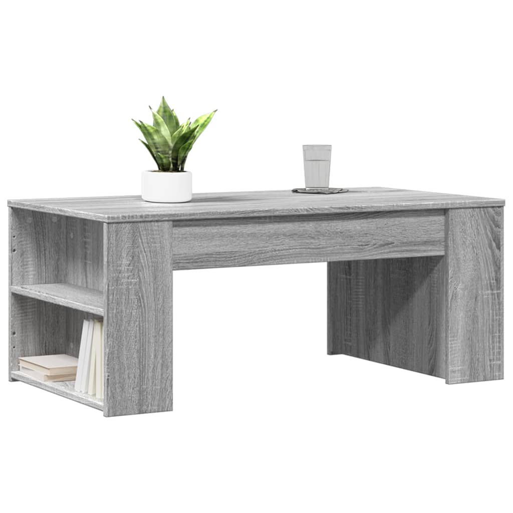 Salongbord grå sonoma 102x55x42 cm konstruert tre