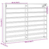 Vitrineskap hvit 100x8,5x75 cm konstruert tre