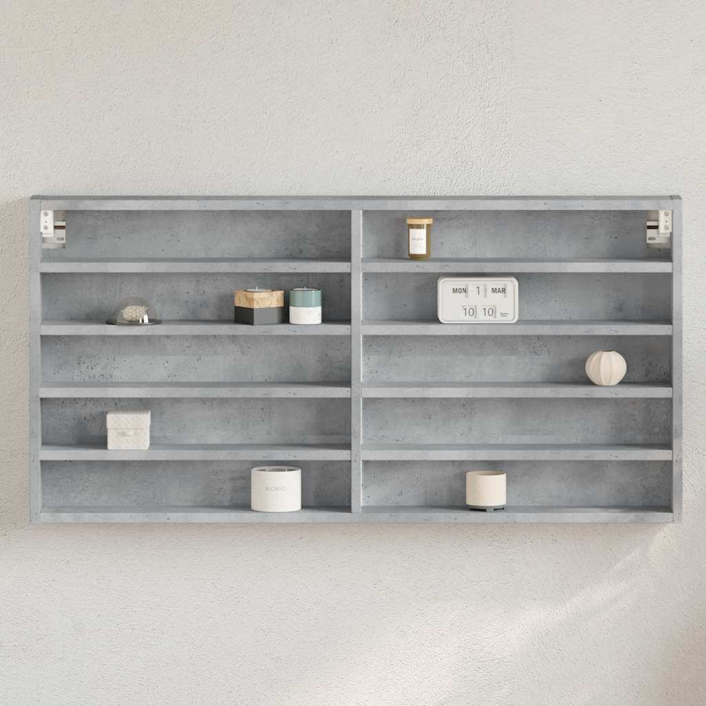 Hylle betonggrå 100x8,5x50 cm konstruert tre