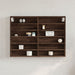 Hyller brun eik 80x8,5x58 cm konstruert tre