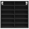Hyller svart 60x8,5x58 cm konstruert tre
