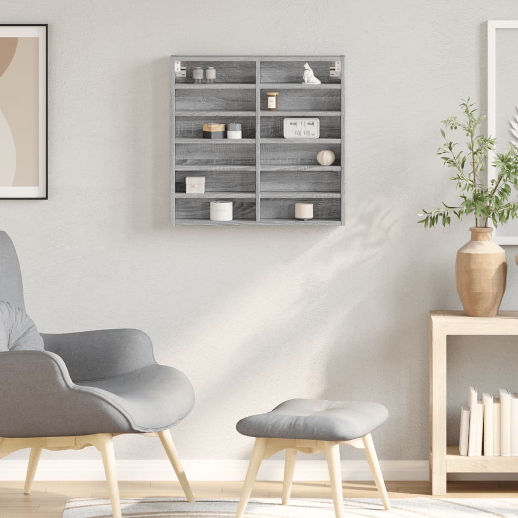 Hyller grå sonoma 60x8,5x58 cm konstruert tre