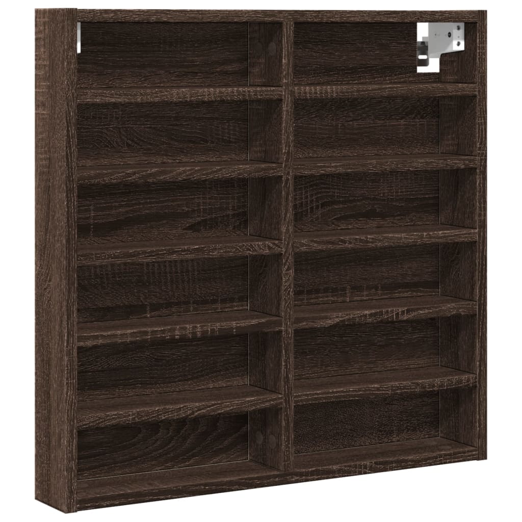 Hyller brun eik 60x8,5x58 cm konstruert tre