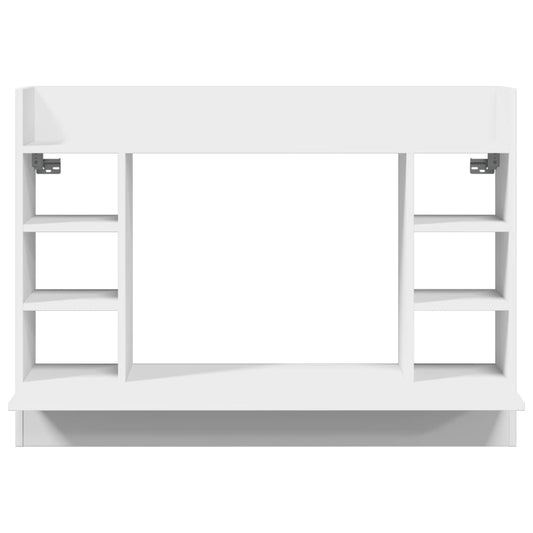 Veggmontert skrivebord hvit 105x48x75 cm konstruert tre