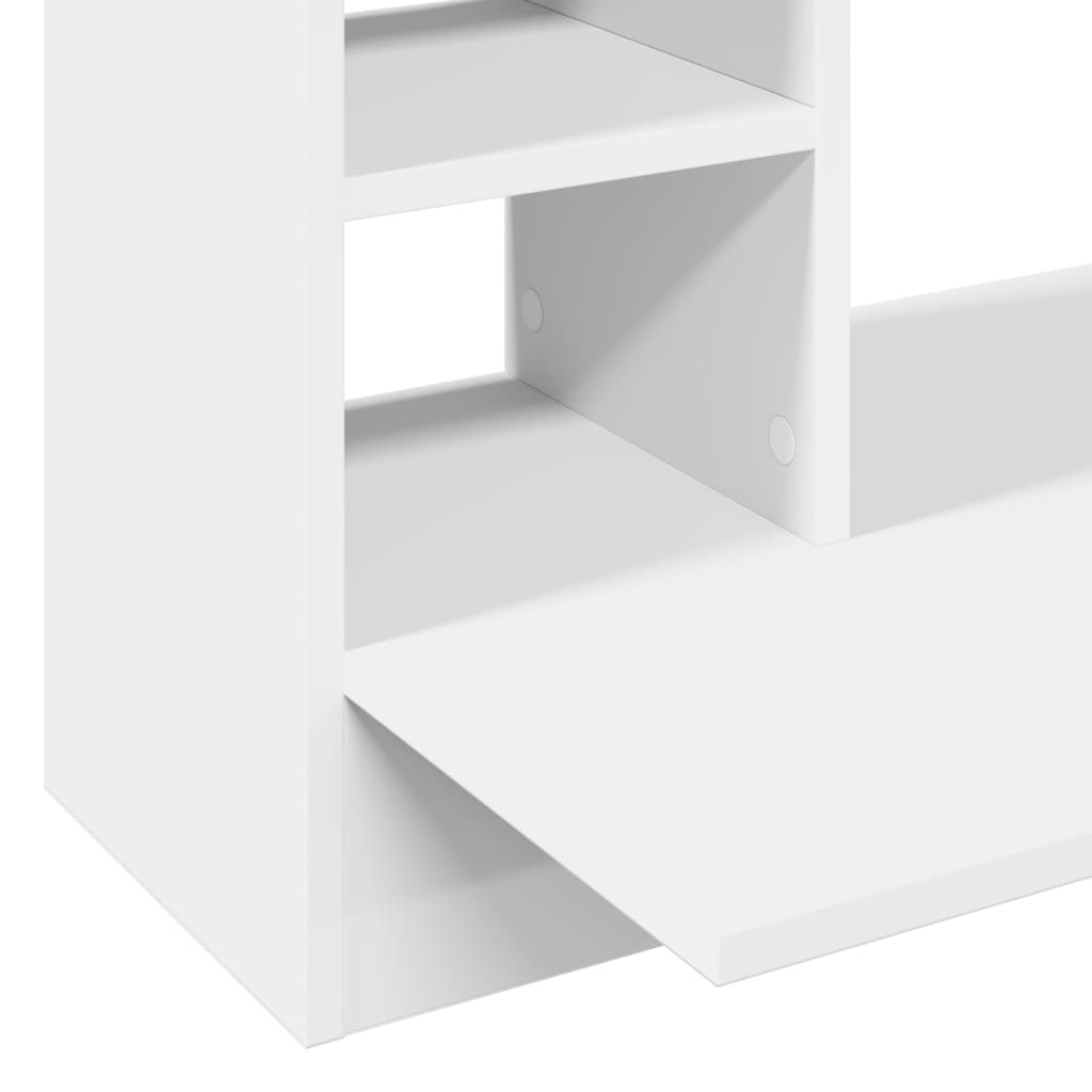 Veggmontert skrivebord hvit 105x48x75 cm konstruert tre
