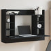 Veggmontert skrivebord svart 105x48x75 cm konstruert tre