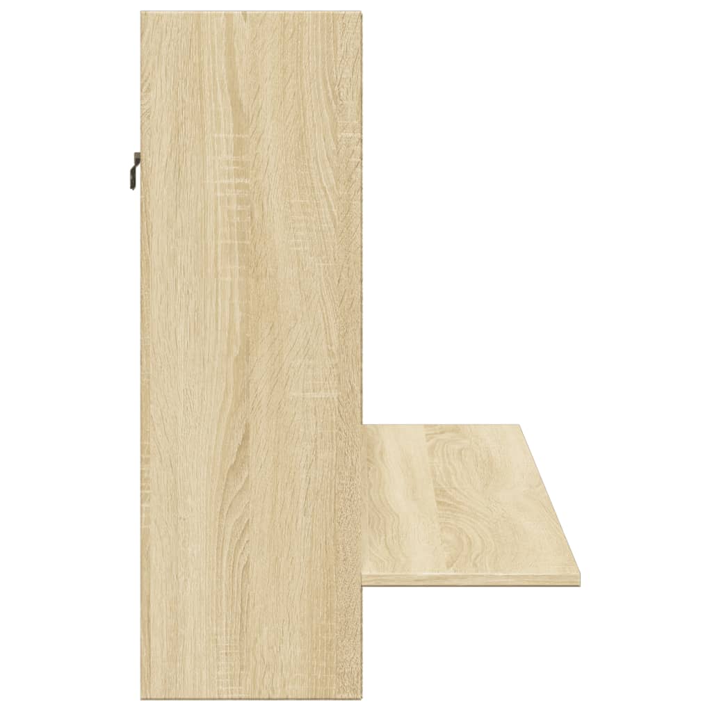 Veggmontert skrivebord sonoma eik 105x48x75 cm konstruert tre