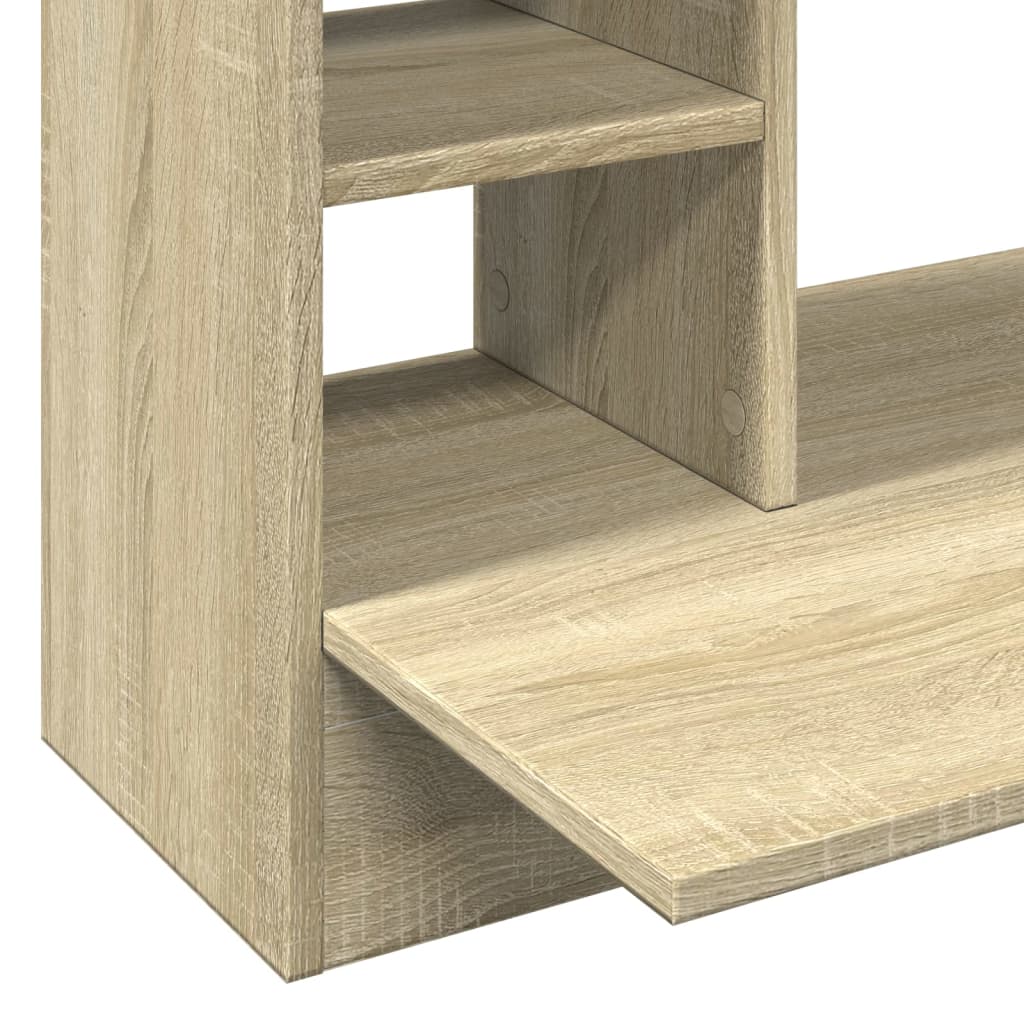 Veggmontert skrivebord sonoma eik 105x48x75 cm konstruert tre