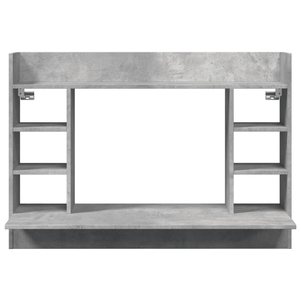 Veggmontert skrivebord grå 105x48x75 cm konstruert tre