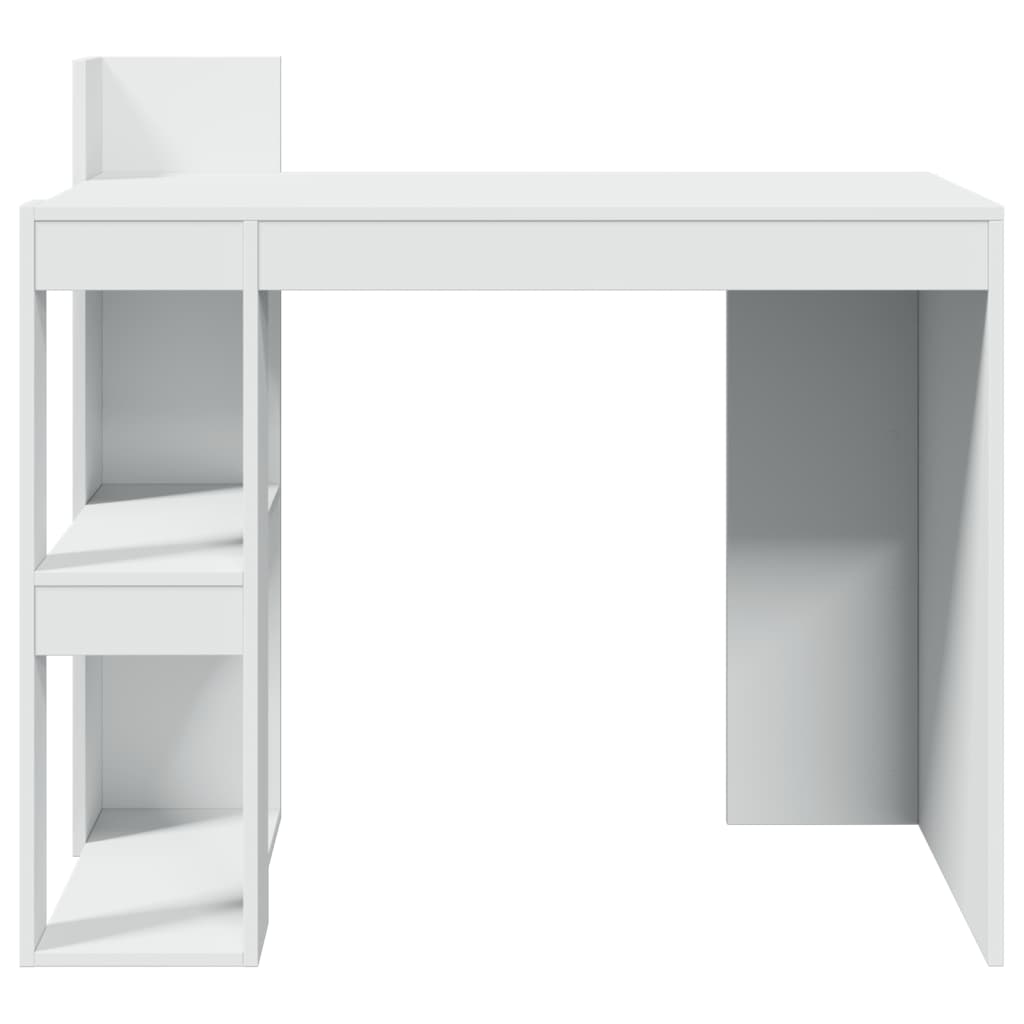 Skrivebord hvit 103,5x56,5x94 cm konstruert tre