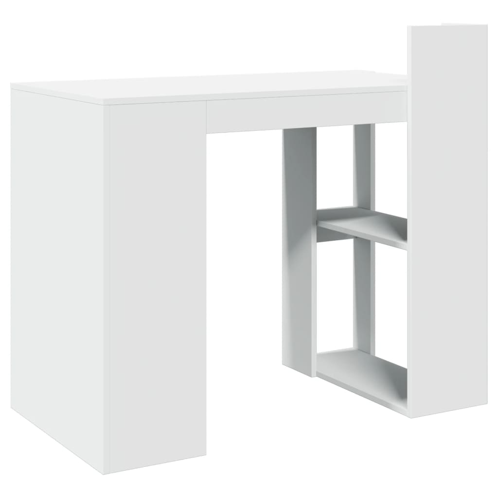 Skrivebord hvit 103,5x56,5x94 cm konstruert tre