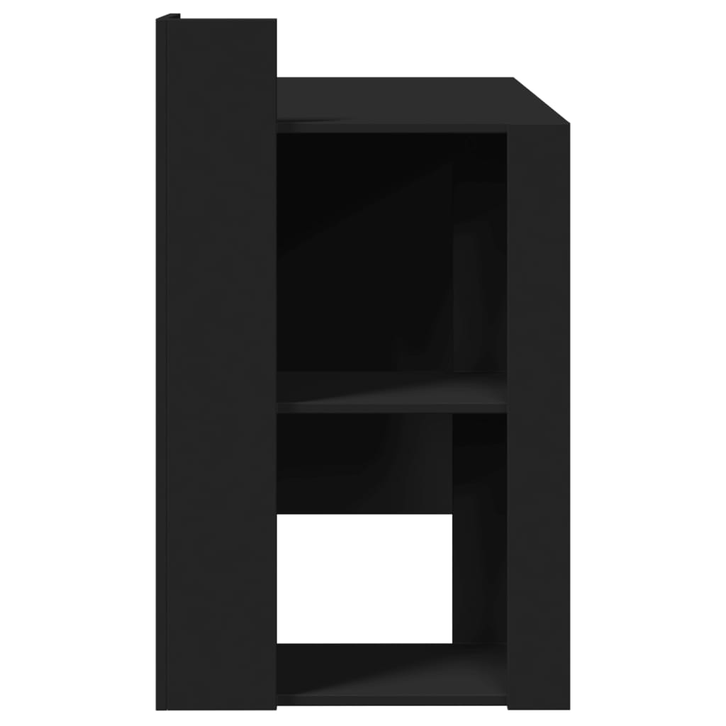 Skrivebord svart 103,5x56,5x94 cm konstruert tre