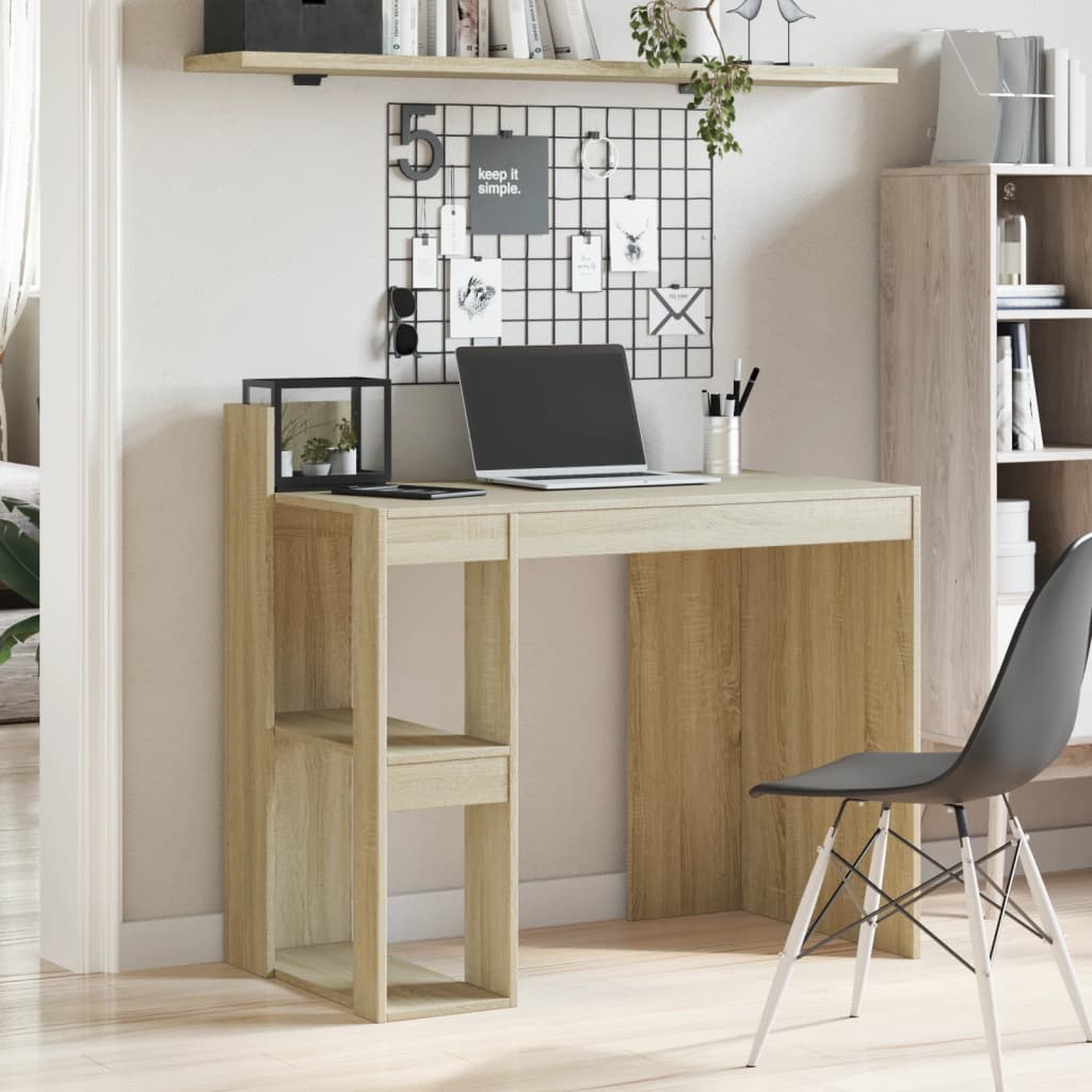 Skrivebord sonoma eik 103,5x56,5x94 cm konstruert tre