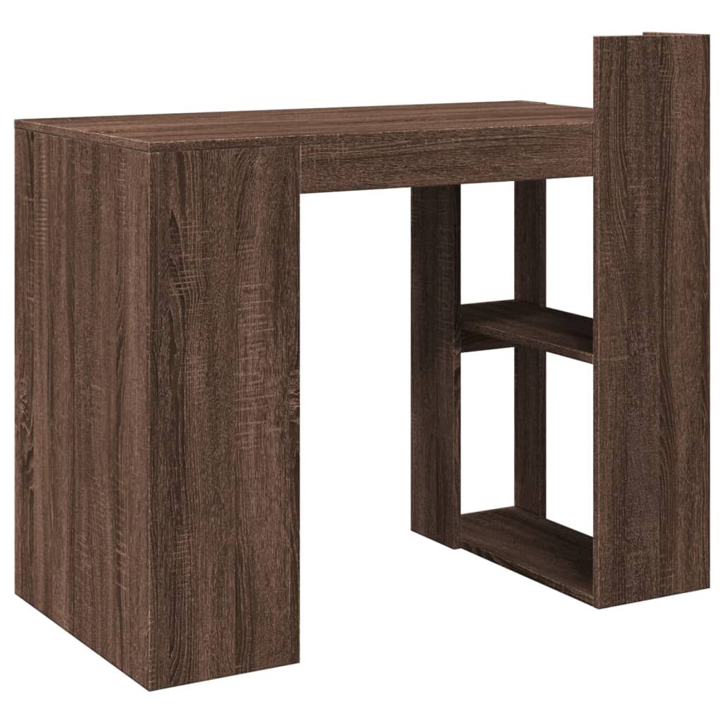 Skrivebord brun eik 103,5x56,5x94 cm konstruert tre
