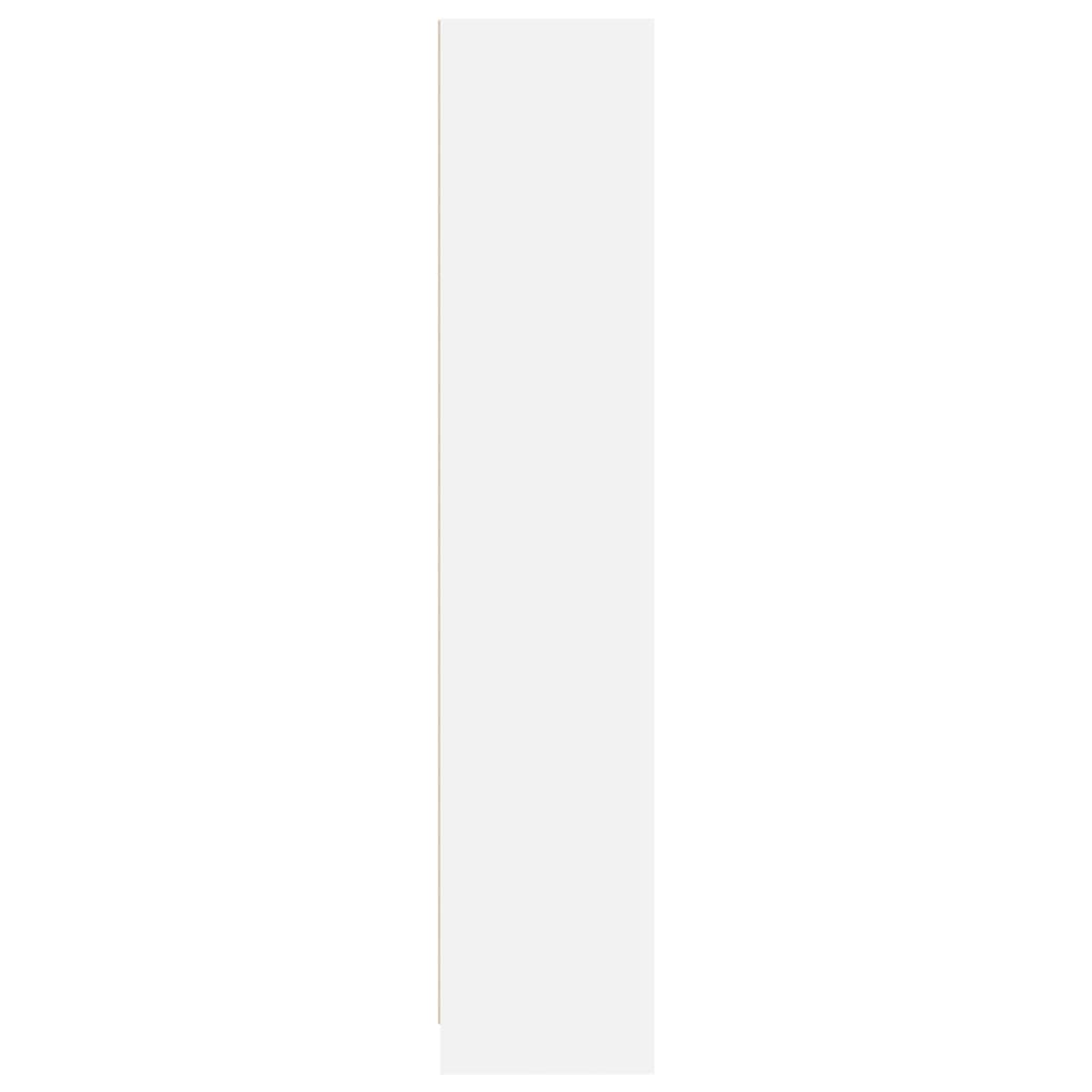 Bokhylle hvit 57x28,5x107,5 cm konstruert tre