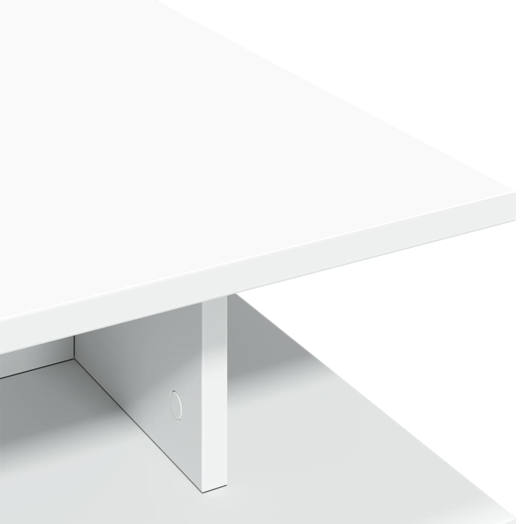 Salongbord hvit 102x55x35 cm konstruert tre