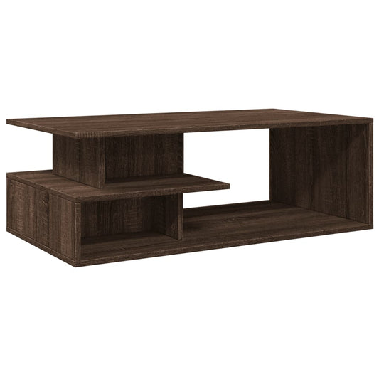 Salongbord brun eik 102x55x35 cm konstruert tre