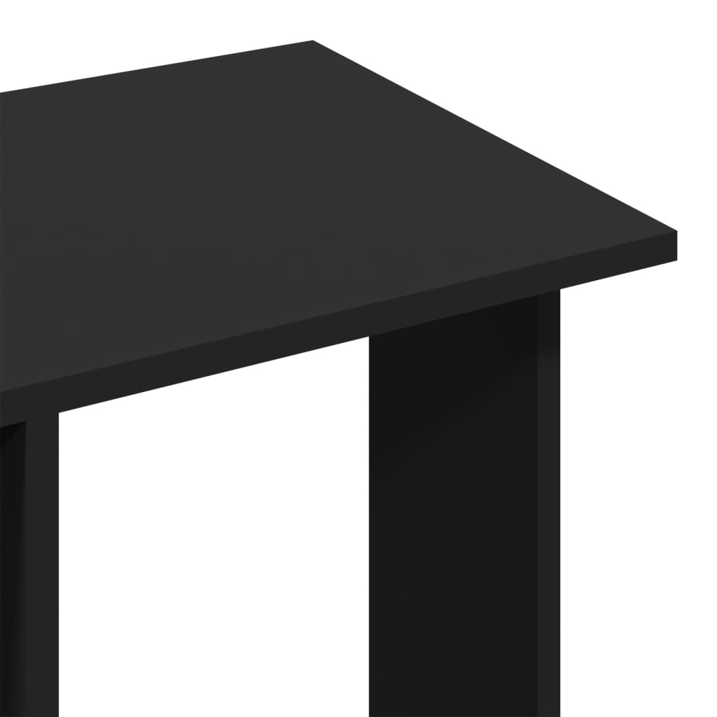 Garderobe med hjul svart 102x38x110 cm konstruert tre