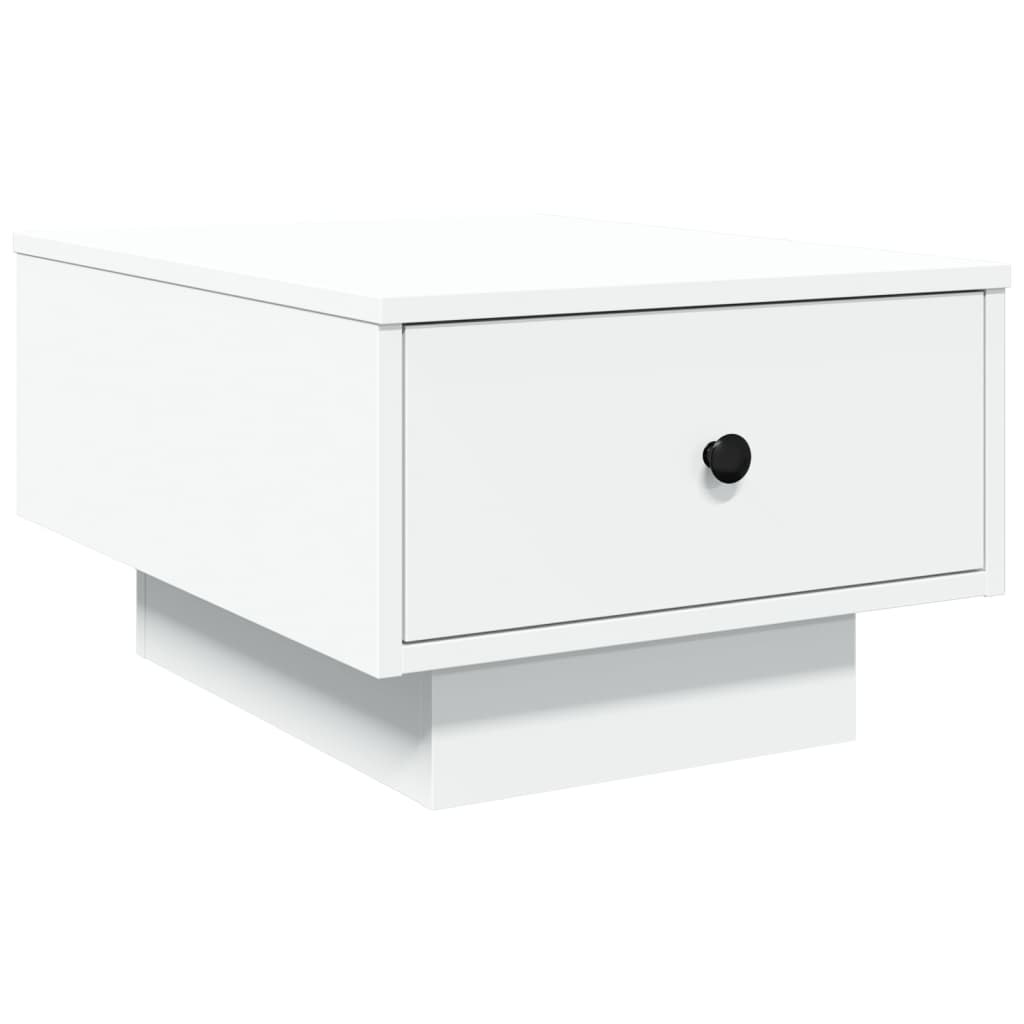 Salongbord hvit 60x45x31 cm konstruert tre