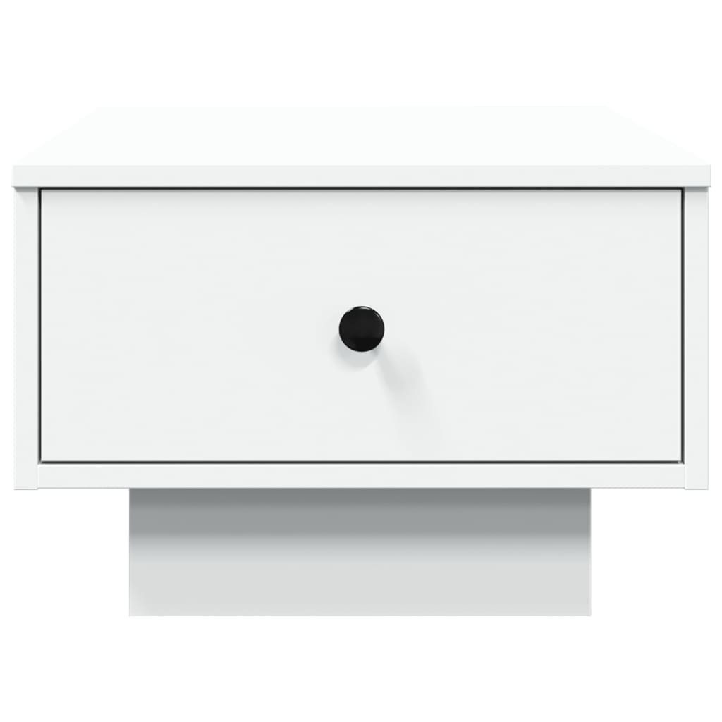 Salongbord hvit 60x45x31 cm konstruert tre