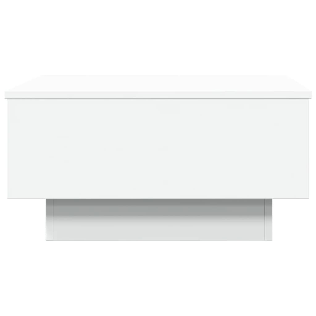 Salongbord hvit 60x45x31 cm konstruert tre
