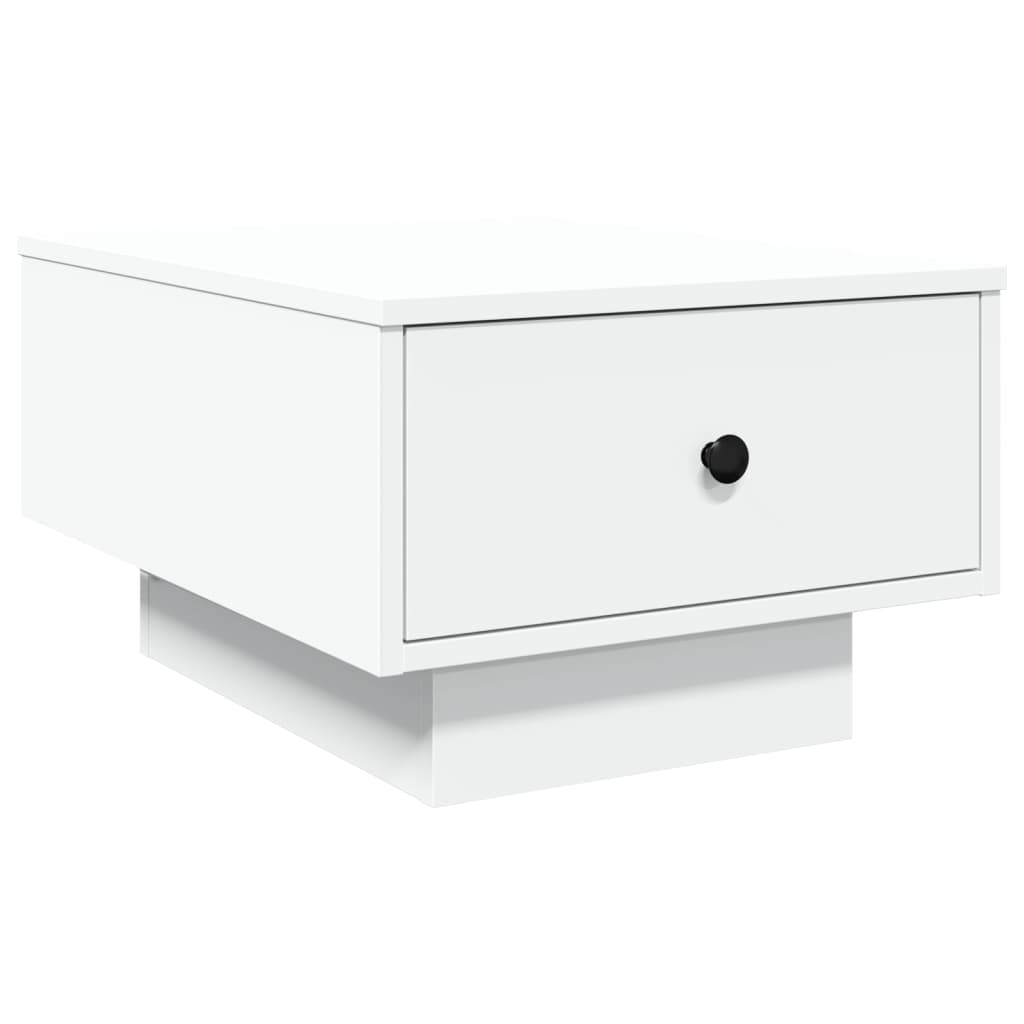 Salongbord hvit 60x45x31 cm konstruert tre