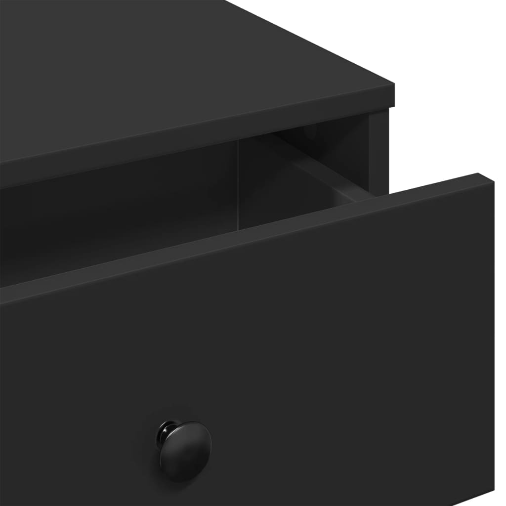 Salongbord svart 60x45x31 cm konstruert tre