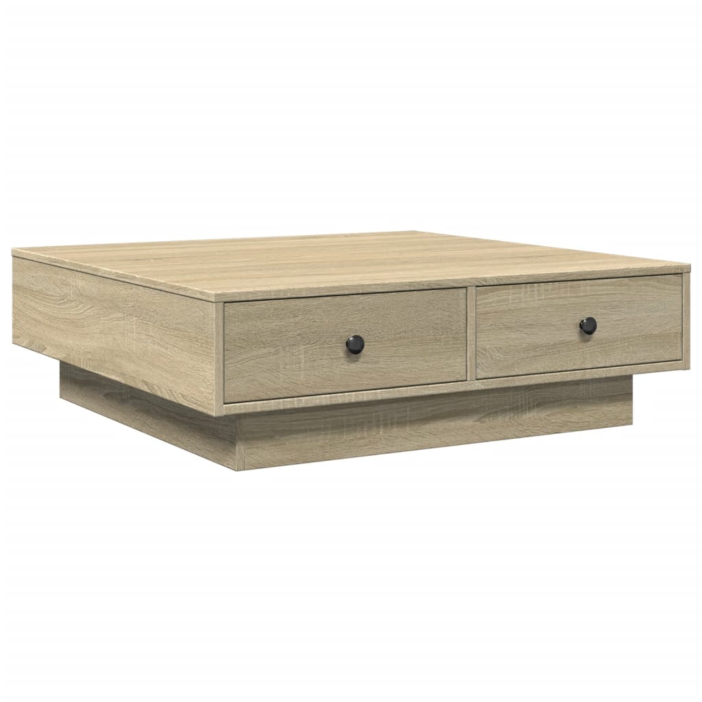 Salongbord sonoma eik 90x90x28 cm sponplate