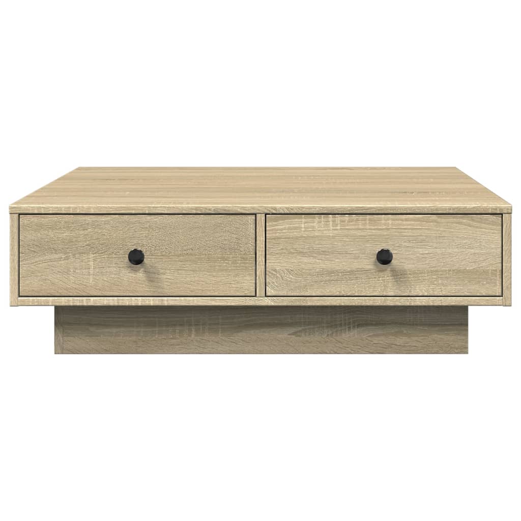 Salongbord sonoma eik 90x90x28 cm sponplate