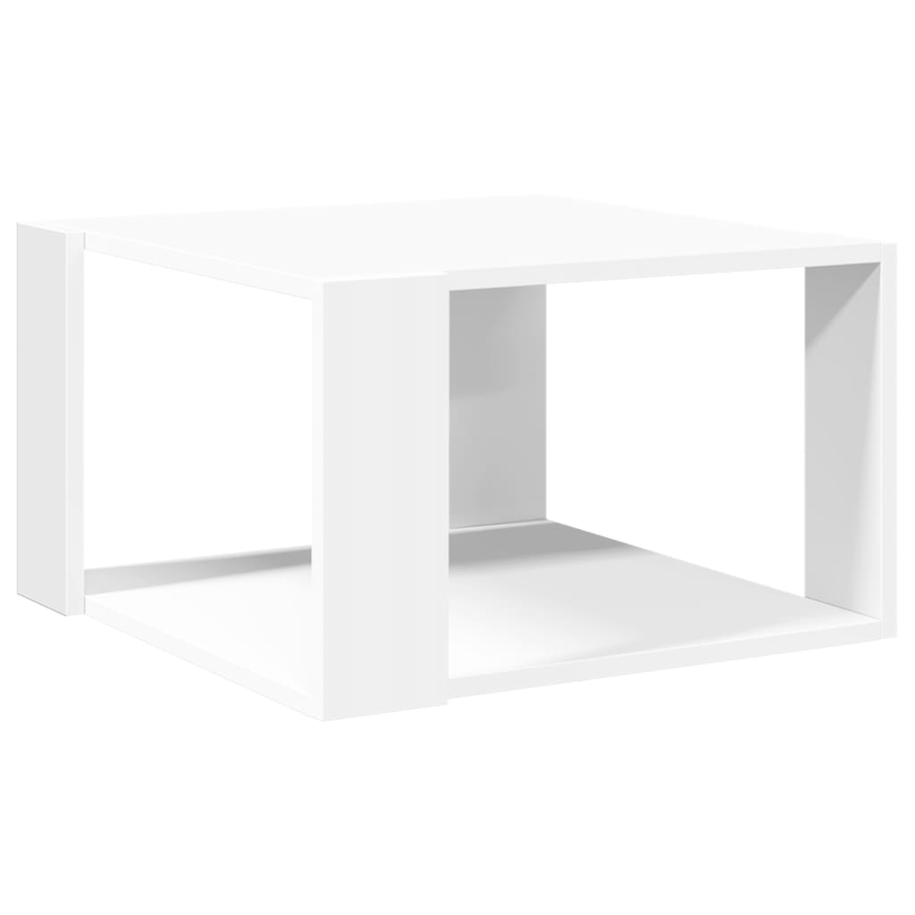 Salongbord hvit 51,5x51,5x30 cm konstruert tre