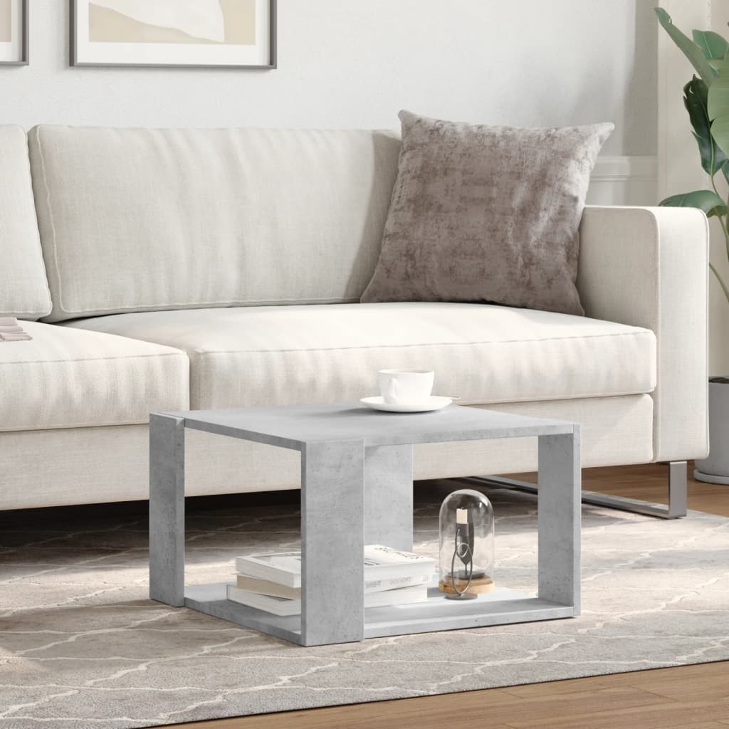 Salongbord betonggrå 51,5x51,5x30 cm konstruert tre