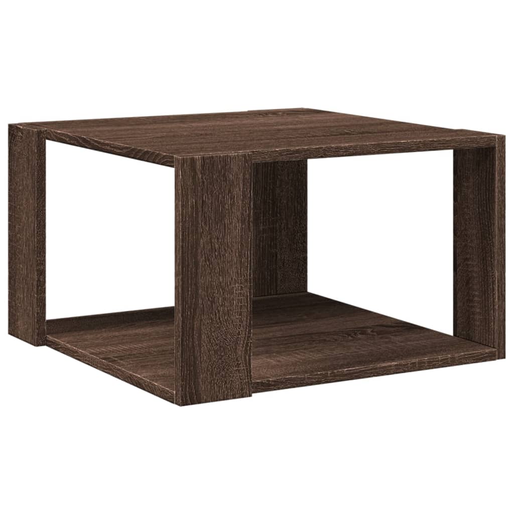 Salongbord brun eik 51,5x51,5x30 cm konstruert tre