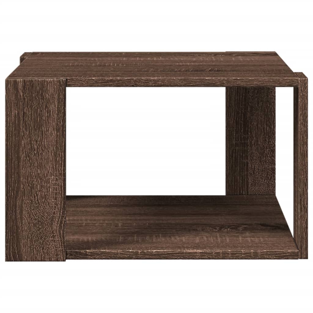 Salongbord brun eik 51,5x51,5x30 cm konstruert tre