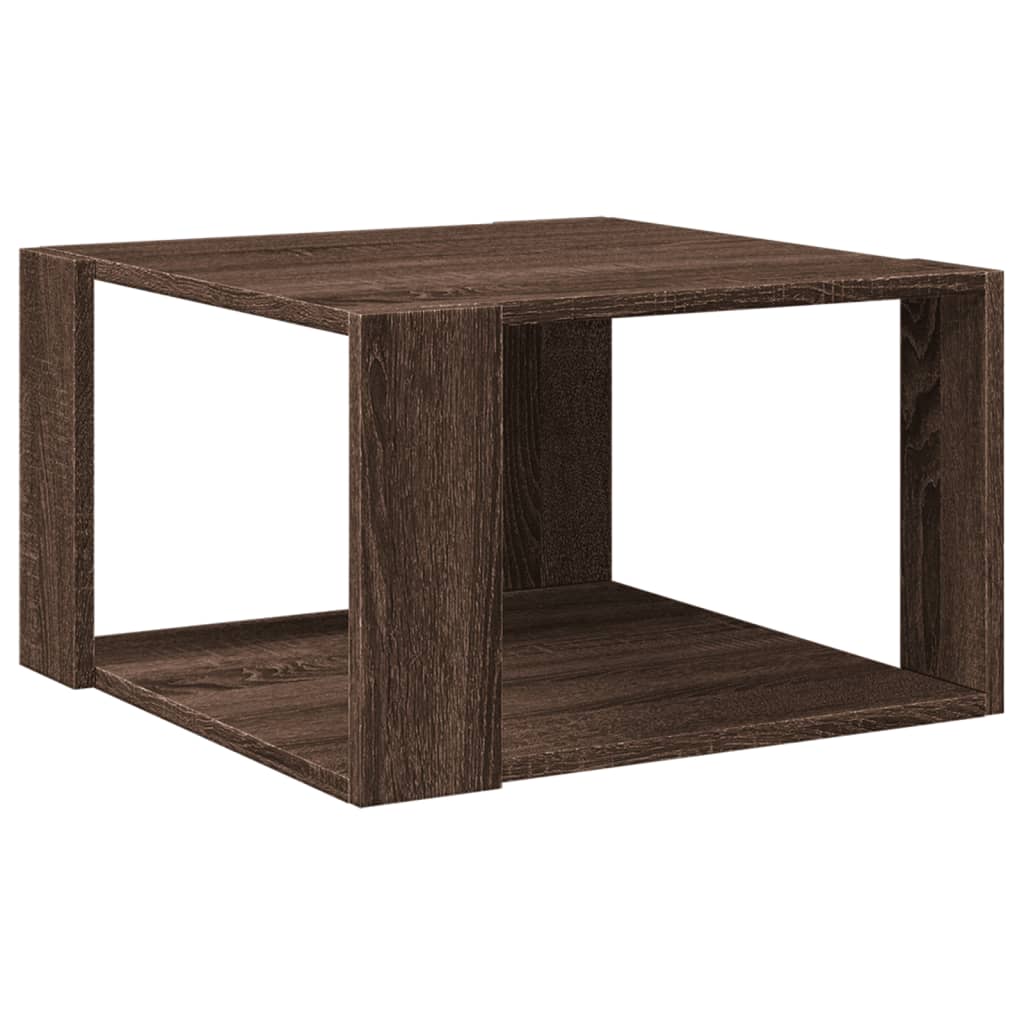 Salongbord brun eik 51,5x51,5x30 cm konstruert tre