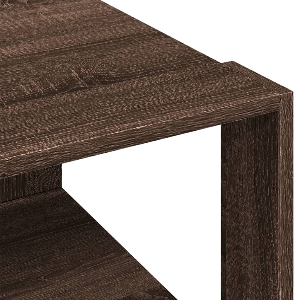 Salongbord brun eik 51,5x51,5x30 cm konstruert tre