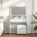 Sminkebord med LED hvit 80x41x134,5 cm
