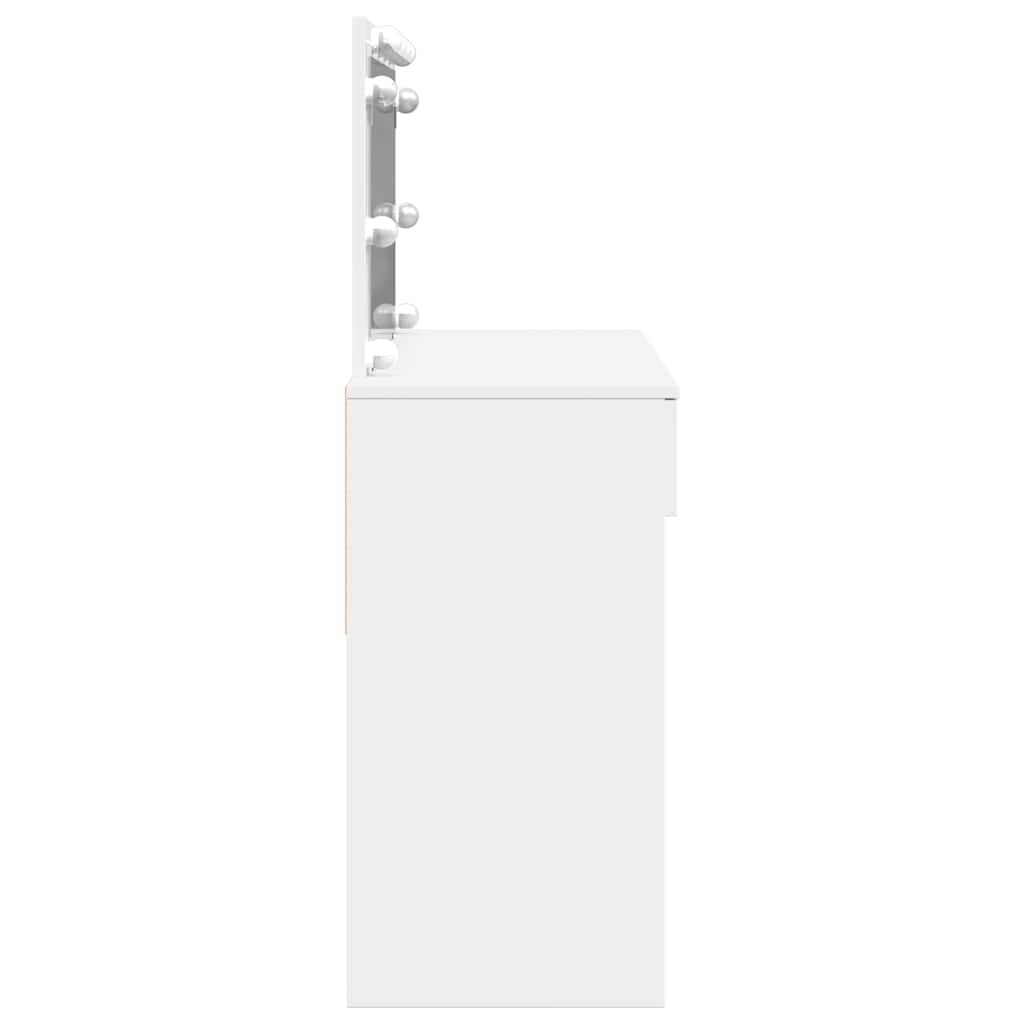 Sminkebord med LED hvit 100x40x120 cm vidaXL