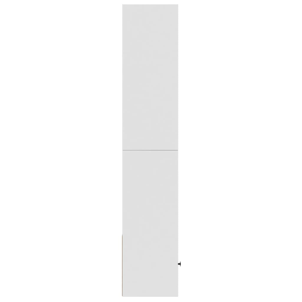 Bokhylle hvit 40x36x189 cm konstruert tre
