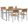 Hage Spisegruppe 5 pcs Grå og brun 160 x 80 x 75 cm
