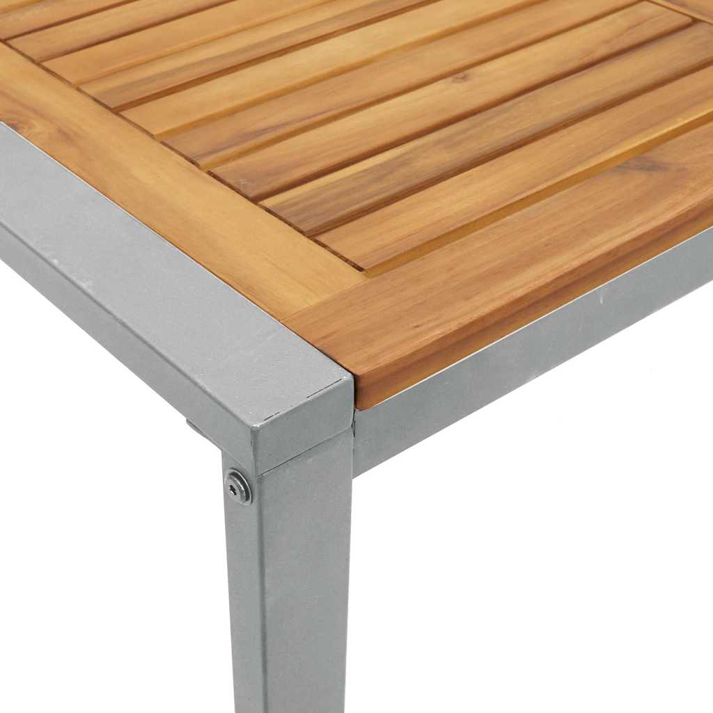 Hage Spisegruppe 7 pcs Grå Solid akasietre