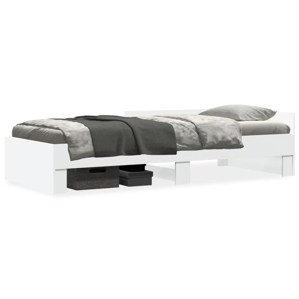 Sengeramme hvit 100x200 cm konstruert tre