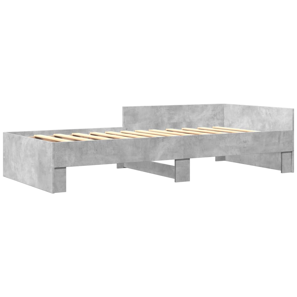 Sengeramme betonggrå 100x200 cm konstruert tre